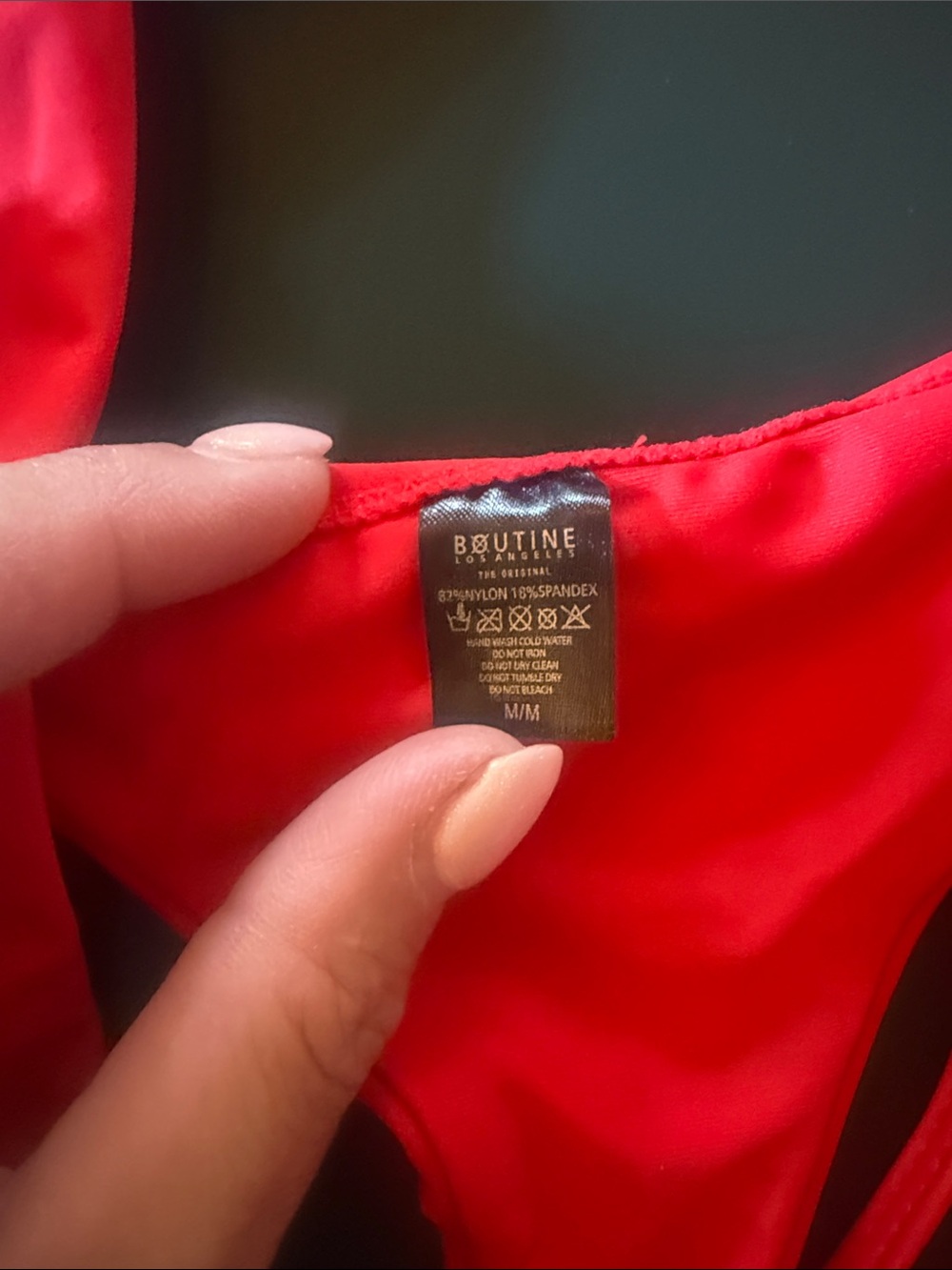 Boutine LA Red Triangle String Bikini Set - Picture 2 of 4